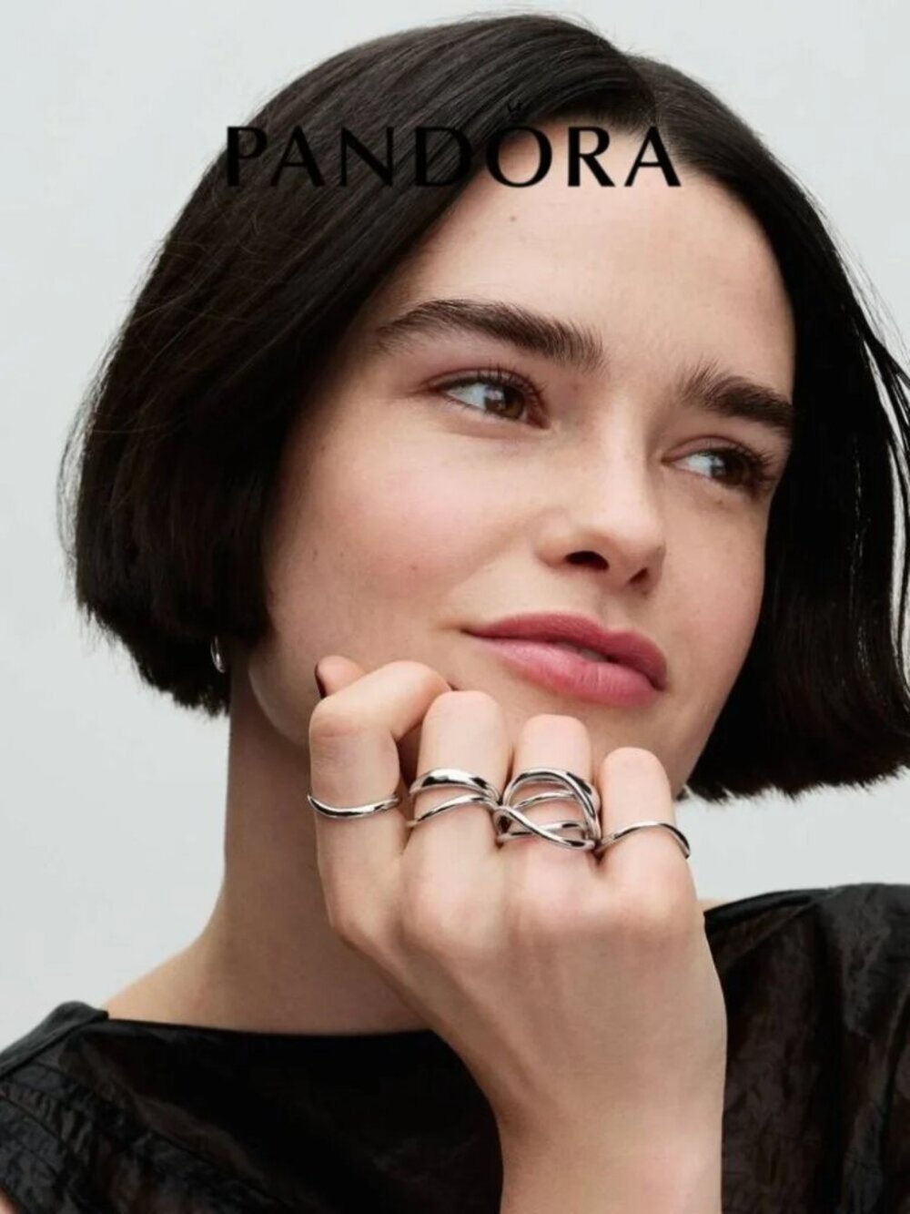 Pandora Organically Shaped Stacking Rings - Picture 5 of 5